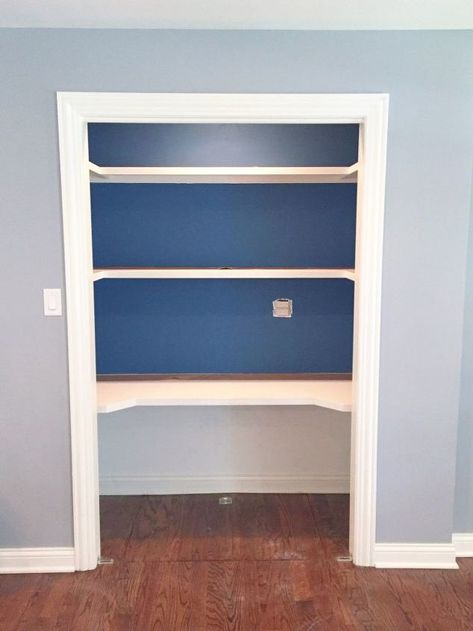 Hometalk Closet Desk, Home Office Closet, Ideas Closet, Closet Door Makeover, Closet Office, Desk Makeover, Best Office, Office Makeover, Closet Makeover