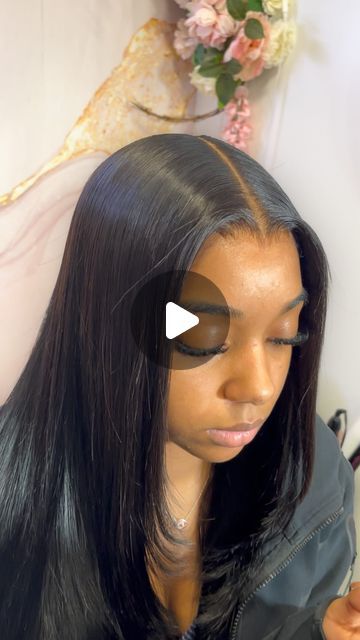 Flat Quick Weave, 2×6 Closure Sew In, Middle Part Quick Weave Medium Length, Quick Weave Long Hair, Sewin Weave Hairstyles No Leave Out, Middle Part Closure Quick Weave, Diy Quick Weave With Closure, Beauty Supply Quick Weave, Sew In Weave With Closure Short