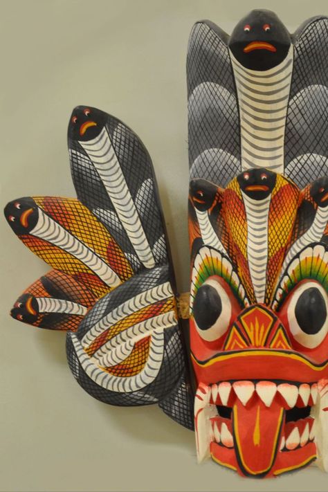 Sri Lankan Mask, Traditional Mask, Traditional Masks, File Cover, Devil Mask, Cool Motorcycle Helmets, Cool Motorcycles, Motorcycle Helmets, Sri Lanka