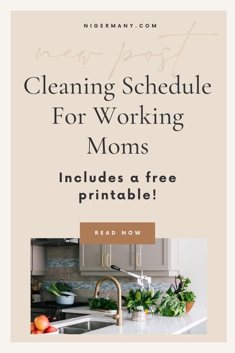 You've been looking for a cleaning schedule for working moms -- now, I have it (+ a free printable!). From a working mom myself, I know how hard it can sometimes be to maintain a clean house. Dive in to learn more! Schedule For Working Mom, Cleaning Schedule For Working Mom, Working Mom Cleaning Schedule, Deep Clean Kitchen, Deep Cleaning Schedule, Free Printable Cleaning Schedule, Easy Cleaning Schedule, Free Printable Cleaning, Mopping Floors