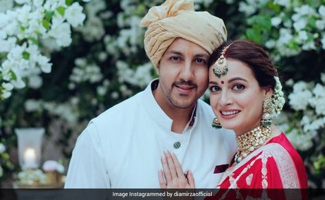 A picture from Dia Mirza and Vaibhav Rekhi’s wedding album. (courtesy: diamirzaofficial) Dia Mirza’s social media timeline is an amazing mix of professional and personal updates. Now, on Sunday, Dia shared a lovely picture from her wedding to wish her husband Vaibhav Rekhi on his birthday. The image shows Diya and Vaibhav in their wedding […] The post Dia Mirza’s Adorable Birthday Post For Husband Vaibhav Rekhi: “You Are Love” appeared first on Digihunt. Diya Mirza Wedding Pictures, Birthday Post For Husband, Diya Mirza, Dia Mirza, Birthday Post, Spice Up Your Life, Birthday Posts, Wedding Album, News India