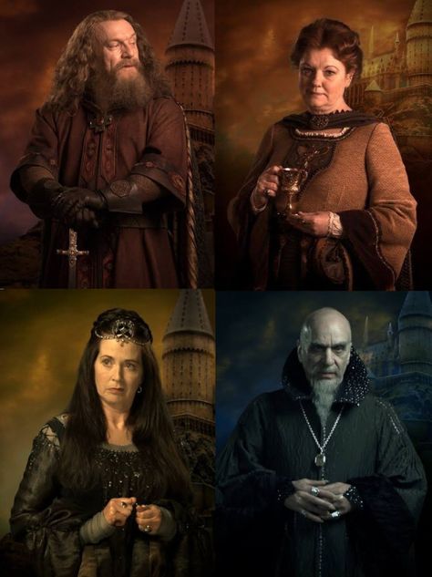 Harry Potter Staircase Portraits, Four Founders Of Hogwarts, Harry Potter 1 Movie, Nagini Harry Potter, Hogwarts Portraits, Founders Of Hogwarts, Helga Hufflepuff, Film Jurassic World, Harry Potter Portraits