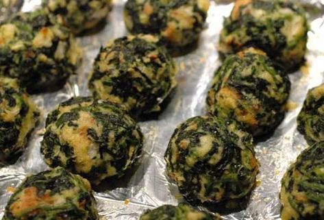 Spinach Balls Spinach Balls Appetizer, Spinach Balls Recipe, Parmesan Spinach, Spinach Balls, Dinner Casserole Recipes, Hamburger Casserole, Seasoned Bread Crumbs, Recipe 30, Fruit Salads