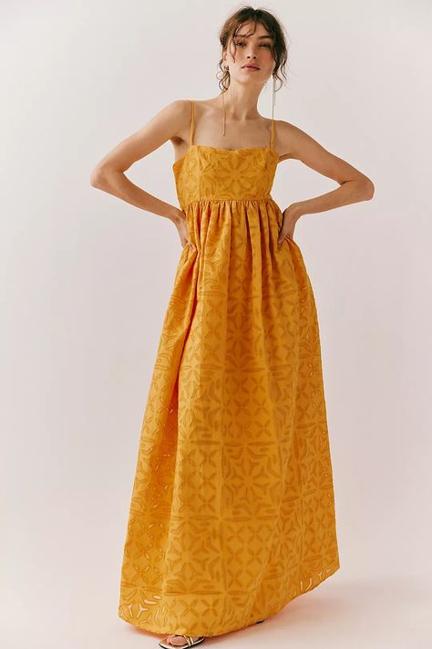 Boardwalk Maxi Dress | Free People Mexico Wedding Outfit, Bridesmaids Mismatched, Dressy Casual Attire, Wedding Day Outfit, Marigold Dress, Gathered Maxi Dress, Casual Wedding Attire, Lady Godiva, Dresses Sundresses