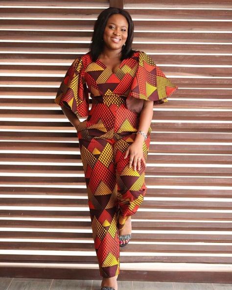 2021 Beautiful Ankara Jumpsuit and Trouser Styles. - Ladeey African Print Pants, Ankara Jumpsuit, Ankara Jackets, Latest Ankara, Gown Styles, Ankara Dress, African Clothing Styles, African Style, Skirt And Blouse