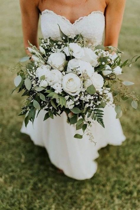 white and green wedding bouquet with eucalyptus #emmalovesweddings #weddingideas2019 Sage Green Wedding Colors, Greenery Wedding Bouquet, Green Wedding Bouquet, Bronze Wedding, Quotes Nature, Green Quotes, Green Wedding Colors, Sage Green Wedding, White Wedding Bouquets