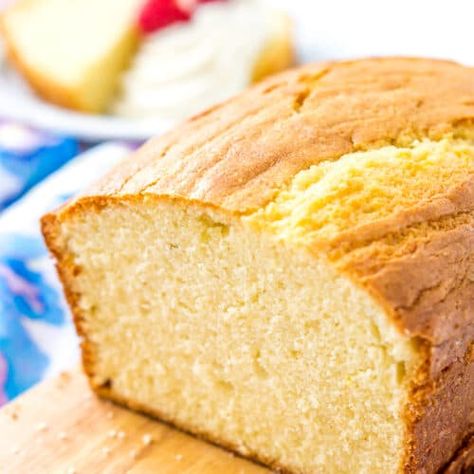 Almond Pound Cake - The Shortcut Kitchen Almond Pound Cake Recipe, Almond Pound Cake, Pound Cake Recipes Easy, Tastefully Simple Recipes, Cake Recipes At Home, Almond Pound Cakes, Inside Cake, Almond Cake Recipe, Pound Cake Recipe