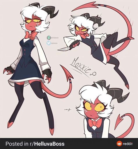 Helluva Boss Genderbend, Gengar Pokemon, Boss Wallpaper, Cartoon Character Design, Hotel Art, Cute Art Styles, Female Character Design, Helluva Boss, Drawing Reference Poses