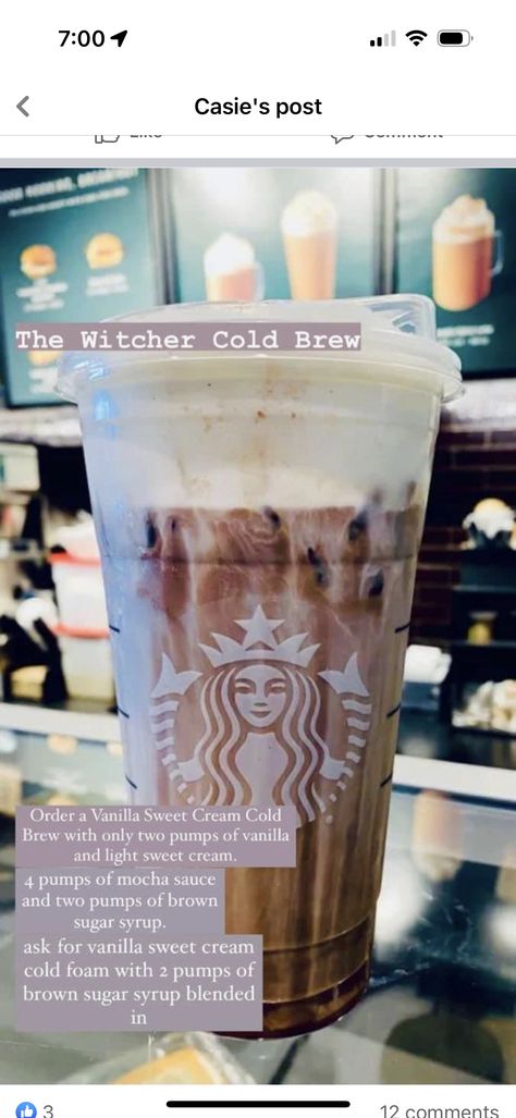 Starbucks Secret Menu Cold Brew, Starbucks Hot Chocolate Drinks Orders, Chocolate Starbucks Drinks, Starbucks Chocolate, Starbucks Hot Chocolate, Coffee Life, Brown Sugar Syrup, Starbucks Secret, Starbucks Secret Menu Drinks