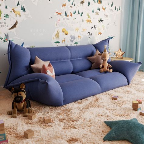 Kindersofa Jona blau Kids Room Sofa, Loft Playroom, Kids Shopping, Babies Room, Kids Sofa, Blue Sofa, Nature Kids, Big Boy Room, Florida Home