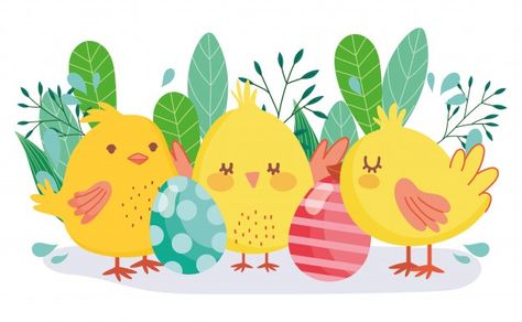 Happy easter cute chickens decorative eg... | Premium Vector #Freepik #vector #floral #flower #ornament #leaf Easter Cartoons, Happy Easter Banner, Decorative Eggs, Easter Cute, Easter Templates, Balloon Illustration, Easter Illustration, Pumpkin Photos, Cute Egg