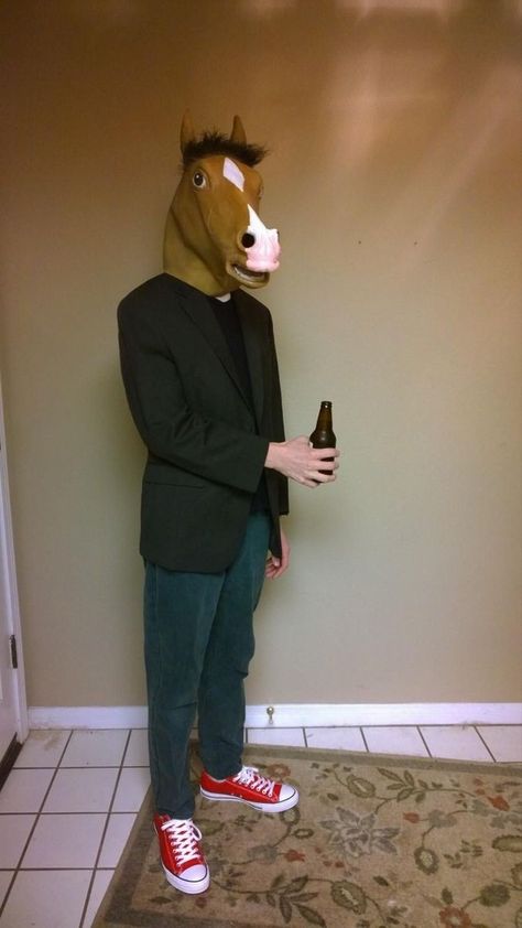 Bojack Horseman Costume Halloween Ideas, Bojack Horseman Outfit, Bojack Horseman Cosplay, Bojack Horseman Aesthetic, Halloween Costume Ideas Men, Bojack Horseman Costume, Halloween Costumes Man, Guy Halloween Costumes, Men Halloween Costumes