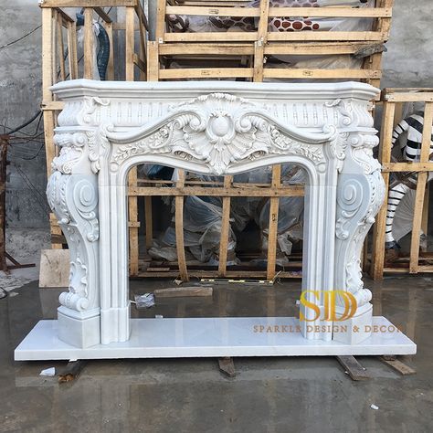 Classic complicated marble fireplace mantel design, welcome custom made.This is made by hand carved, material is natural Chinese white marble. See the carving details and they tell our quality. More info please visit website:www.spddecor.com and whatsapp +86-19128632339 French Fireplace Mantel, Marble Medallion, Stone Fireplace Mantel, Marble Fireplace Mantel, French Fireplace, Marble Fireplace Surround, Limestone Fireplace, Marble Fireplace, Marble Fireplaces