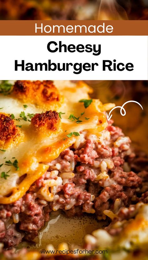 Healthy Hamburger Recipes Ground Beef, Hamberburger Meat Recipes Healthy, Hamburger Meat Ideas, Simple Beef Recipes, Hamburger And Rice Recipes, Healthy Hamburger Recipes, Rice Burger Recipe, Hamburger Rice Casserole, Hamburger Rice