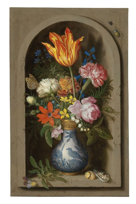 Ambrosius Bosschaert, Spanish Bluebells, Dutch Still Life, Green Glass Bottles, Cleveland Museum Of Art, Fruit Painting, The Hague, Still Life Art, Timeless Art