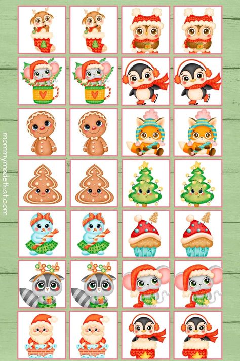 Christmas Memory Game Free Printable, Christmas Activities Printables, Christmas Matching Game, Christmas Memory Game, Memory Games For Kids, Easter Printables Free, Kids Memories, Family Board Games, Cool Christmas Trees