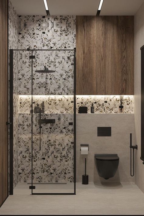 Toilet And Bathroom Design, Modern Luxury Bathroom, Modern Small Bathrooms, Small Bathroom Interior, Washroom Design, Bathroom Design Ideas, 아파트 인테리어, Bathroom Design Decor, Toilet Design