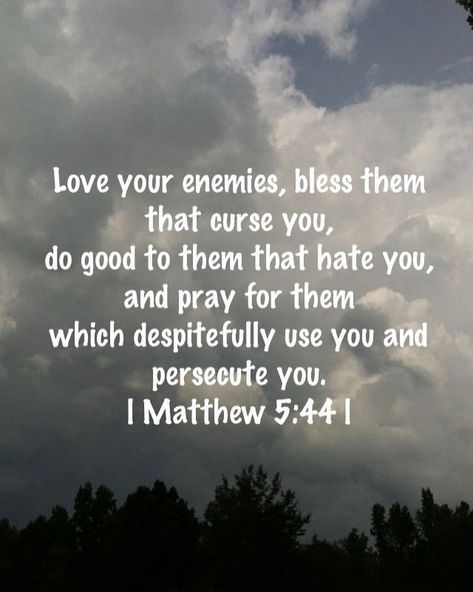 Not gonna lie the past couple of days have been rough but my mom just reminded me of this amazing bible verse and I thought I'd share this… Mathew 5 44, Prayer For Enemies, Luke 6 35, Matthew 5 44, Pray For Them, Love Your Enemies, Scripture Print, Prayer Scriptures, Bible Knowledge