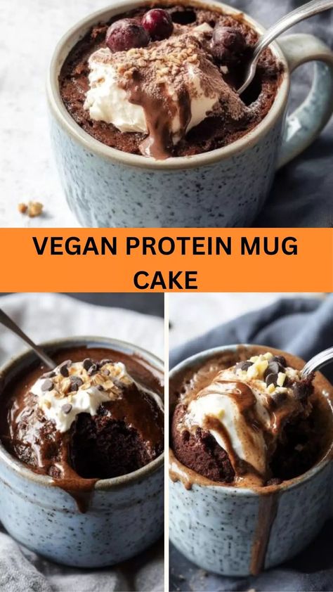 Vegan protein mug cake – Bite Blaze Quick Healthy Dessert, Vegan Mug Cake, Vegan Sweets Recipes, Protein Mug Cake, Vegan Mug Cakes, Protein Mug Cakes, Vanilla Mug Cakes, Plant Protein Powder, Easy Vegan Dessert