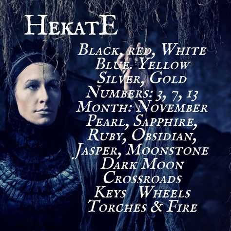 Hekate's Colors, Numbers, Stones And Symbols Create An Altar, Ancient Witch, Goddess Hekate, Goddess Magick, Hecate Goddess, Ancient Goddesses, Wiccan Witch, Wiccan Spell Book, Magick Book