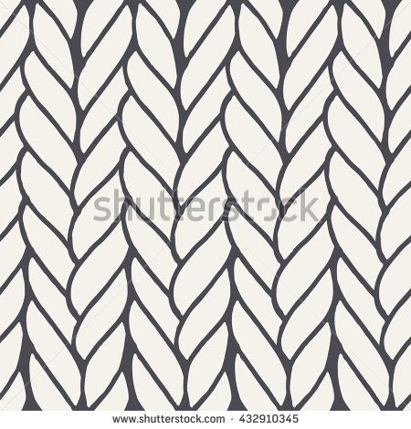 Decorative knitting braids seamless pattern. Endless hand drawn grey stylized sweater fabric. Trendy stylish texture with rough edges. Perfect for fabric design, wallpaper, wrapping, backdrops Pattern Design Drawing, Textures Fashion, Texture Drawing, Stylish Headbands, Repair Clothes, Fashion Sketchbook, Cool Diy Projects, Technical Drawing, Pattern Drawing