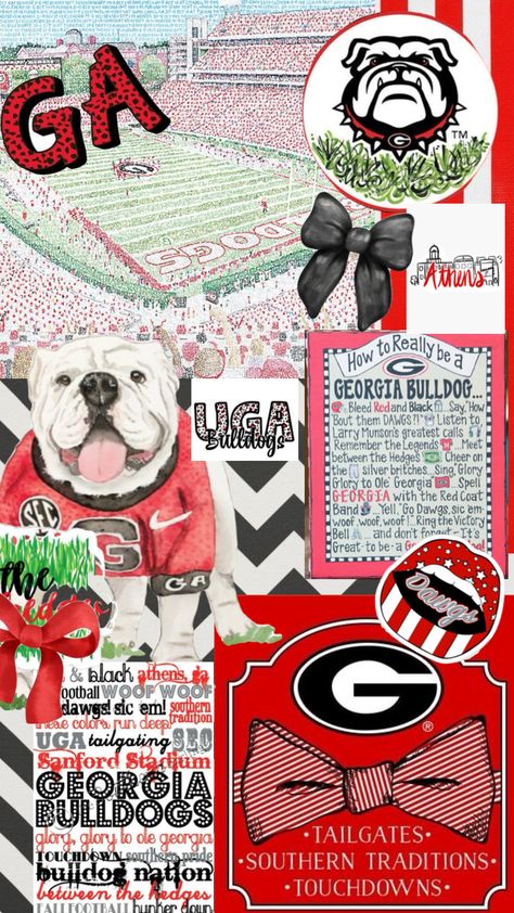 Go Dawgs!!❤️🖤 #football #georgiabulldogs #georgiafootball #georgia #godawgs #sicem #sicemdawgs #howboutthemdawgs #athensga #athensgeorgia #athens #hunkerdown #footballinthesouth #footballseason Go Dawgs Wallpaper, Uga Tailgate, Dawgs Football, College Tailgate Outfit, Bulldog Wallpaper, Fall Tailgating, Sanford Stadium, Ga Bulldogs, Georgia Dawgs