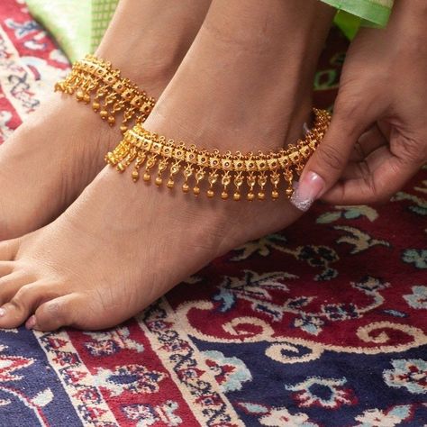 Gold anklets indian