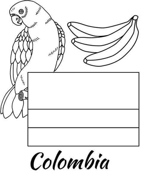 Colombia flag coloring page for children, printable image Colombia Crafts For Kids, Colombia Poster Project, Columbian Flag, Argentina Flag Coloring Page, Flags Coloring Pages, Multicultural Night, American Flag Coloring Page, Family Tree Template Word, Colombia Map