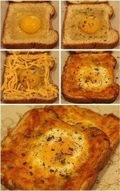 Baked Egg, Eggs Breakfast, Second Breakfast, Breakfast Toast, Tater Tots, Cozy Kitchen, Oven Recipes, Idee Pasto Sano, Baked Eggs