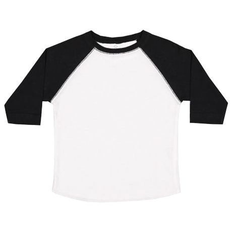 Toddler Raglan Rabbit Skins 3330 - Three-Quarter Sleeve Baseball Crewneck t-shirt Are you looking for a 3330 Toddler Raglan in Canada, if so this toddler raglan athletic baseball style t-shirt will have your toddler feeling like they are part of the team. This toddler raglan is a baseball style shirt that will have your toddler ready to cheer on the home team. It is designed to have raglan sleeves and a shirt tail hem giving it a very sporty look without compromising exceptional comfort. Features: 4.5oz Vintage Colours are 60/40 combed ringspun (cotton/polyester)for Vintage Colours, otherwise, 100% Combed ringspun Cotton for non Vintage colours. flatlock stitch ribbed collar supports the neckline to maintain the proper shape contrast double-needle hem raglan 3/4 sleeves flatlock raglan arm