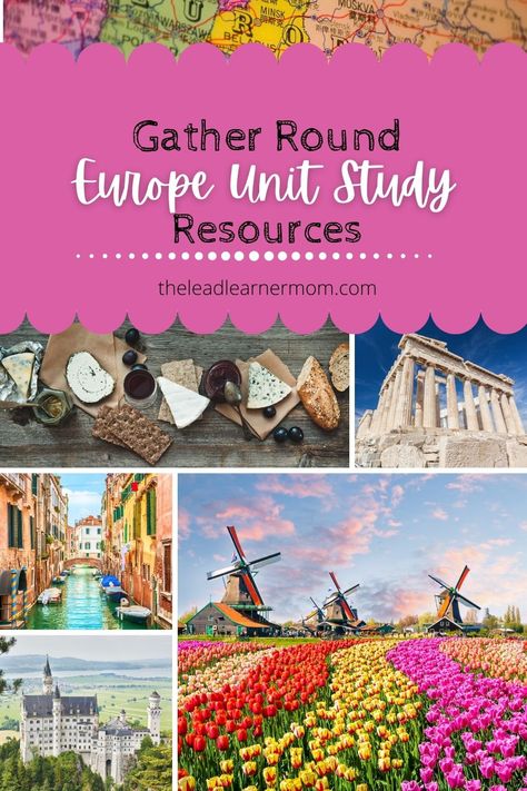 This is your place to find resources for the Gather Round Homeschool Europe Unit Study...or any Europe unit for that matter! There's a YouTube playlist, book list and more to save you time and make your lessons as awesome as possible! Countries Unit Study, Europe Unit Study, Germany Unit Study, Unit Studies Homeschool Elementary, Gather Round Homeschool, Culture Studies, Geography Homeschool, Homeschooling Activities, Country Study