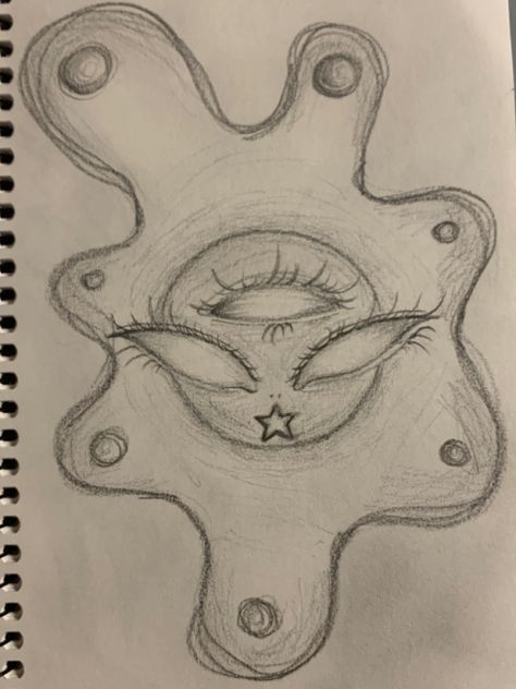 Weeds Drawing Sketches Aesthetic, Spiritual Drawings Ideas Easy, Cut Drawing Ideas, Alien Drawings Trippy, Things To Draw Trippy, Trippie Paintings, Hippie Sketches Doodles, Cool Trippy Drawing Ideas Easy, Trippy Drawing Ideas Easy Pencil