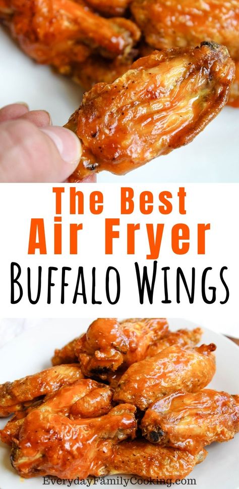 Air Fryer Buffalo Wings, Air Fryer Recipes Chicken Wings, Air Fryer Buffalo Chicken, Buffalo Wings Recipe, Air Fryer Recipes Keto, Air Fry Chicken Wings, Air Fryer Wings, Wings Recipe Buffalo, Homemade Buffalo Sauce