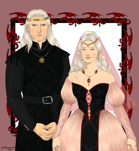 Aegon Iii Targaryen, Daenaera Velaryon, Aegon Iii, Rhaegar And Lyanna, Dessin Game Of Thrones, Daena Targaryen, Game Of Thrones Artwork, Here Be Dragons, Margaery Tyrell