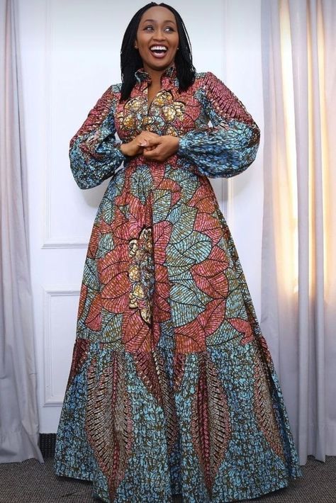 Kitenge Fashion Long Dresses For Women, Chitenge Outfits For Women, Soie Wax Model, Long African Dresses Ankara, Latest Long Ankara Dress Styles, African Maxi Dress Ankara, Boubou Styles For Women, Ankara Maxi Dress, Ankara Long Gown