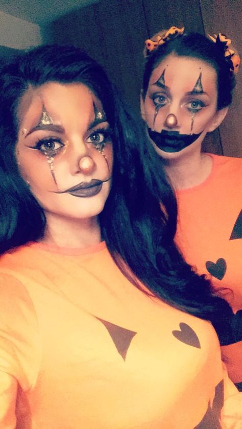 Pumpkin Costume Makeup Cute, Jack O Lantern Face Paint, Jack O Lantern Makeup Easy, Pumpkin Costume Makeup, Samhain Makeup, Jack O Lantern Makeup, Adult Pumpkin Costume, Diy Adult Halloween Costumes, Pumpkin Makeup