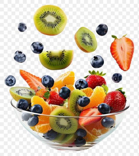 Fruit Png Aesthetic, Aesthetic Fruit Salad, Fruit Bowl Art, Blueberry Bowl, Salad Strawberry, Aesthetic Pngs, Png Fruit, Salad Design, City Iphone Wallpaper