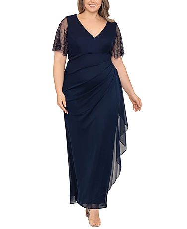 Formal Dresses for Women: Formal, Casual & Party Dresses - Macy's Texas Dress, Boho Mother, Plus Size Gowns, Evening Gown Dresses, Mob Dresses, Lace Dress With Sleeves, Chiffon Gown, Gowns With Sleeves, Review Dresses