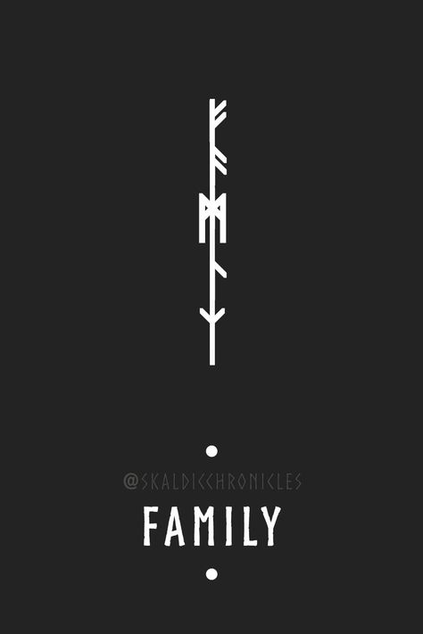 Family Rune Symbol, Viking Rune Meanings Symbols, Viking Rune Family, Viking Rune Tattoo Meaning, Nordic Family Tattoo, Viking Rune For Family, Female Nordic Tattoo, Viking Runes Tattoo Design, Rune Face Tattoo