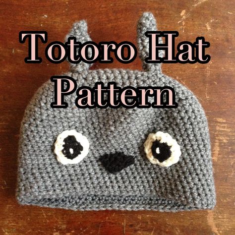 Totoro Beanie, Totoro Hat, Crochet Totoro, Beanie Hat Pattern, Neighbor Totoro, Crocheted Hat, Crochet Knit Hat, Crochet Beanie Pattern, Haken Baby