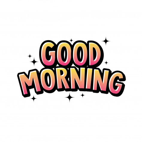 Cute good morning typography Premium Vec... | Premium Vector #Freepik #vector #background Good Morning Templates, Good Morning Png, Good Morning Letter, Preschool Charts, Morning Words, Free Logo Design, Positive Good Morning Quotes, Logo Design Free Templates, English Phonics