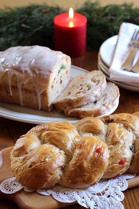 Rich Fruit Bread | Red Star Yeast German Christmas Stollen Recipe, Christmas Stollen Recipe, Fruit Bread Recipes, Stollen Recipe, Red Star Yeast, Holiday Fruit, Holiday Bread, Christmas Bread, Fruit Bread