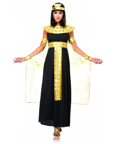 Queen of the Nile Womens Costume In ancient Egypt, pharaohs and queens ruled the land. We know from unearthed tombs, paintings and sculptures just how Egyptian que Egyptian Halloween Costume, Egyptian Queen Costume, Egypt Costume, Cleopatra Dress, Egyptian Halloween, Cleopatra Halloween, Egyptian Dress, Egyptian Clothing, Egyptian Fashion