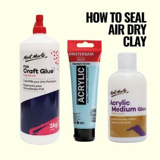 Congrats! You've made your very first Air Dry Clay piece. Now your piece has fully dried, there are a number of ways to seal Air Dry Clay to protect the integrity of your sculpture. Seal Air Dry Clay, Air Dry Modeling Clay, Art Shed, Air Dry Clay Projects, Art Supply Stores, Clay Diy Projects, Clay Paint, Modeling Clay, Glue Crafts