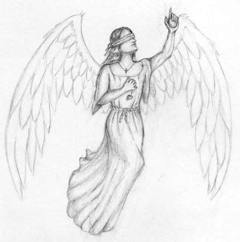 Drawing Ideas Angel, Drawings Of Angels, Angel Drawing Easy, Angel Drawings, Tumblr Drawings, Drawing Lesson, Angel Drawing, Blue Angel, Blossoms Art