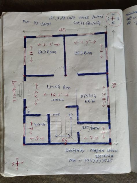 700sqft 2bhk,design by me 2 Bhk House Plan, Model House, Model House Plan, Model Homes, Blouse Design, House Plan, Blouse Designs, House Plans, How To Plan