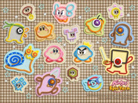 Kirby' s Epic Yarn! Yarn Kirby, Bandana Dee, Yarn Wallpaper, Kirby Birthday, Yarn Tattoo, Kirby Wallpaper, Why Do Cats Purr, Fav Aesthetic, P Tattoo