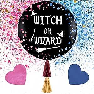 Witch Or Wizard Gender Reveal, Gender Reveal Balloons, Black Balloons, Kids Gift Guide, Party Card, Toys Shop, Gender Reveal, Games For Kids, Wizard