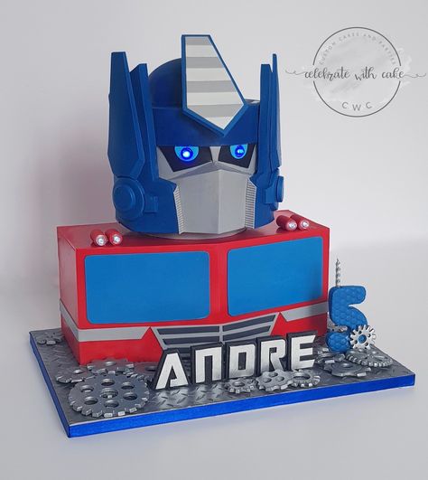 Optimus Prime Head, Prime Cake, Optimus Prime Cake, Transformers Birthday Cake, Robot Cake, Transformers Party, Transformers Cake, Transformers Birthday Parties, Transformers Birthday