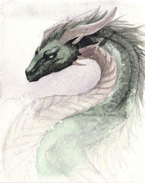 Dragon Drawing Watercolor, Dragon Painting Watercolor, Watercolor Art Dragon, Watercolor Faeries, Dragon Watercolor Painting, Watercolor Creatures, Watercolour Dragon, Dragons Watercolor, Dragon Watercolor